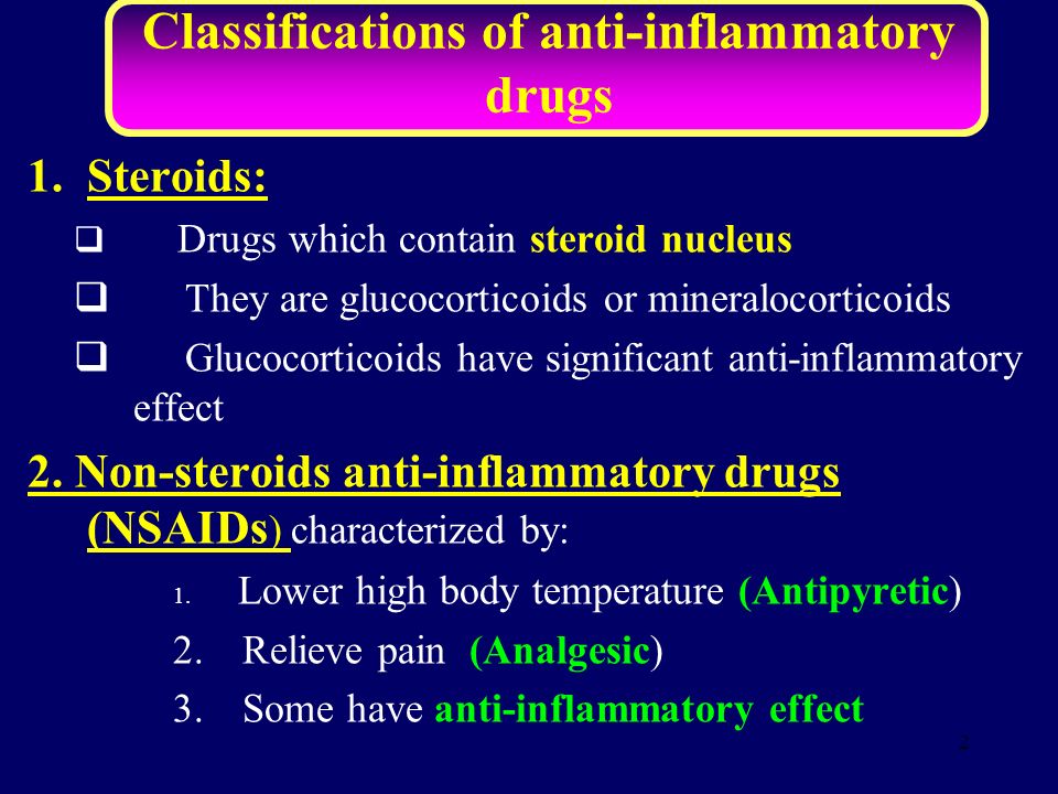 Anti inflammatory Drugs - Classifications 